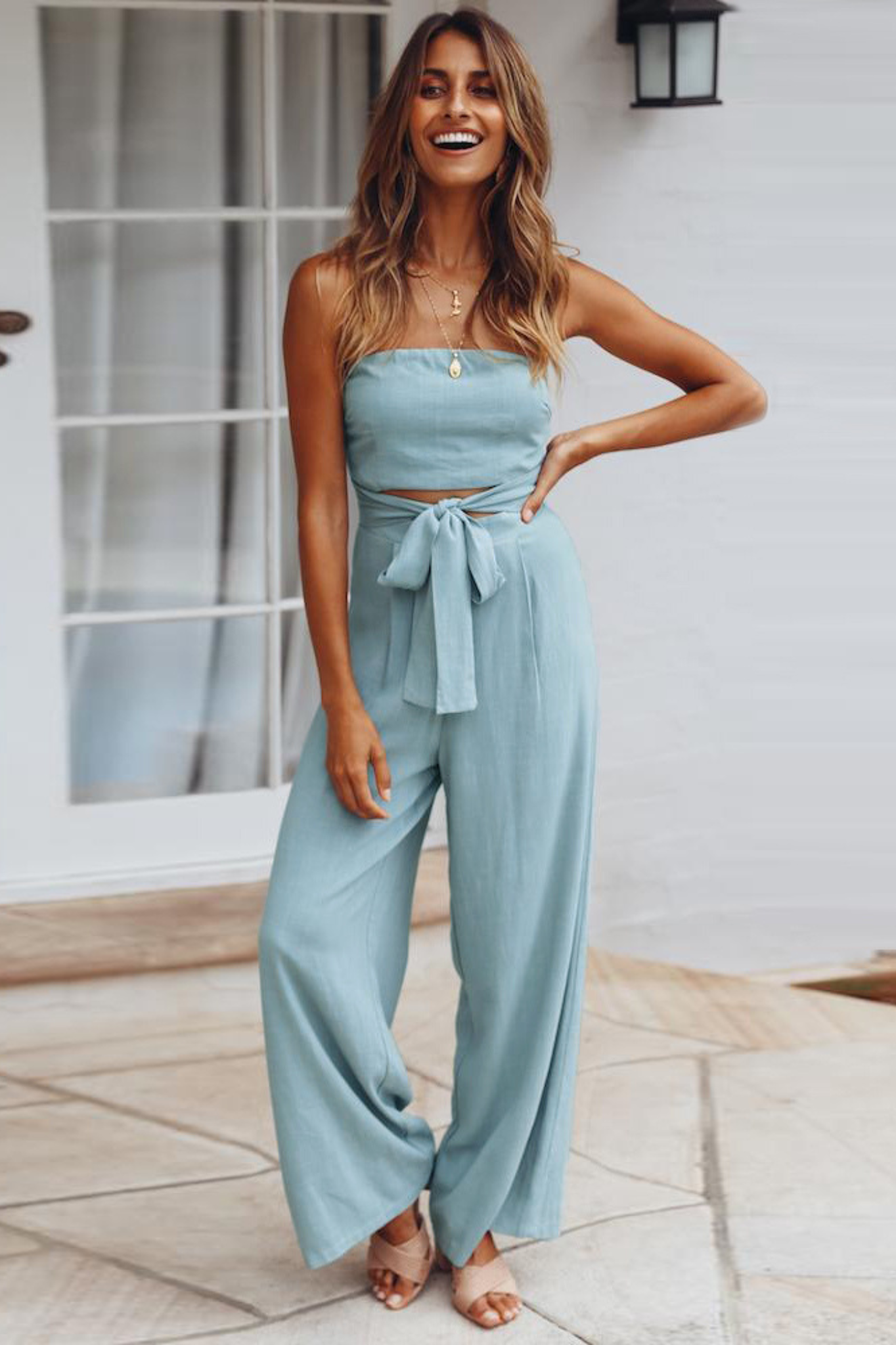 Wanderlust Jumpsuit {Azure}