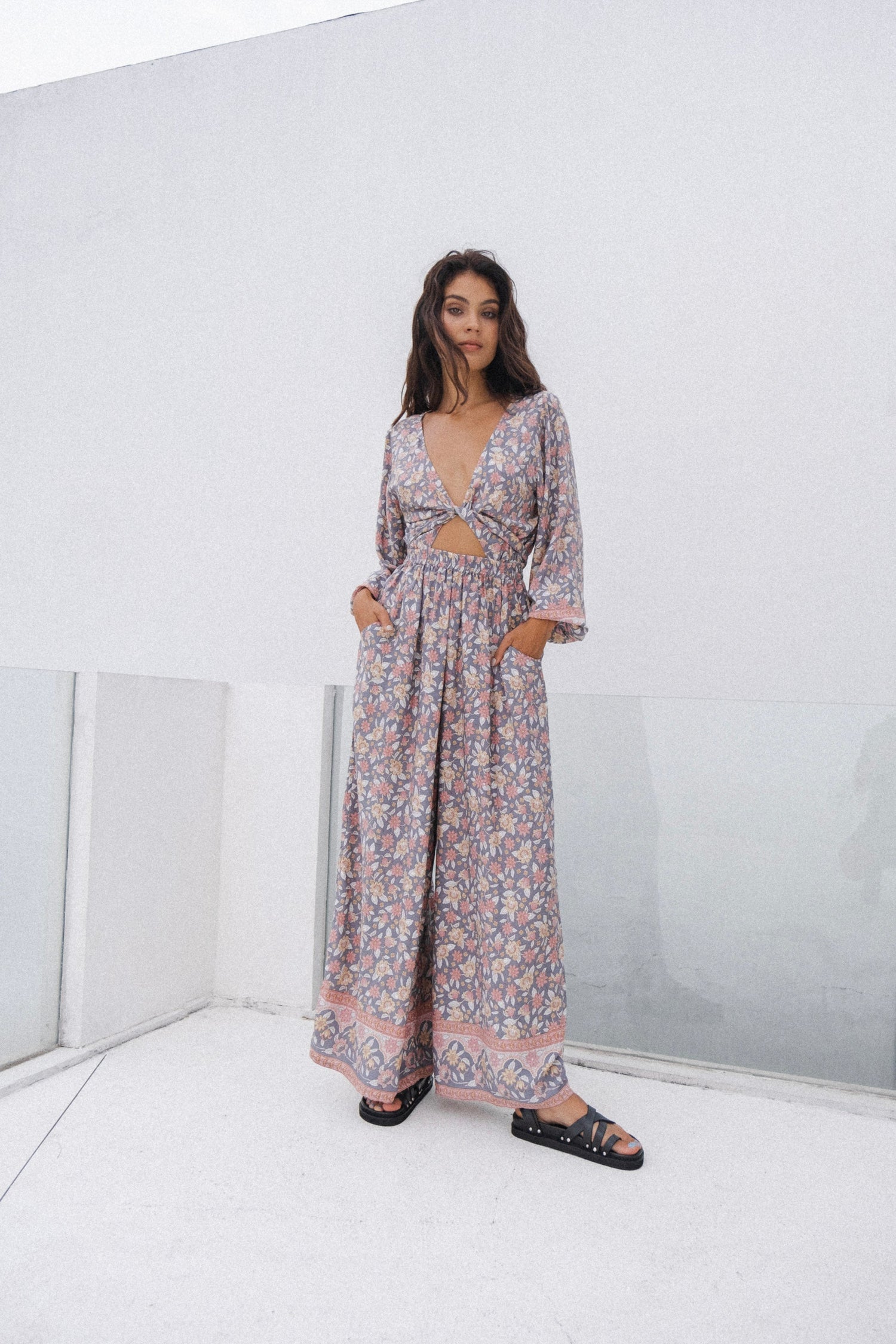 Oasis Motel Jumpsuit {nightshade}