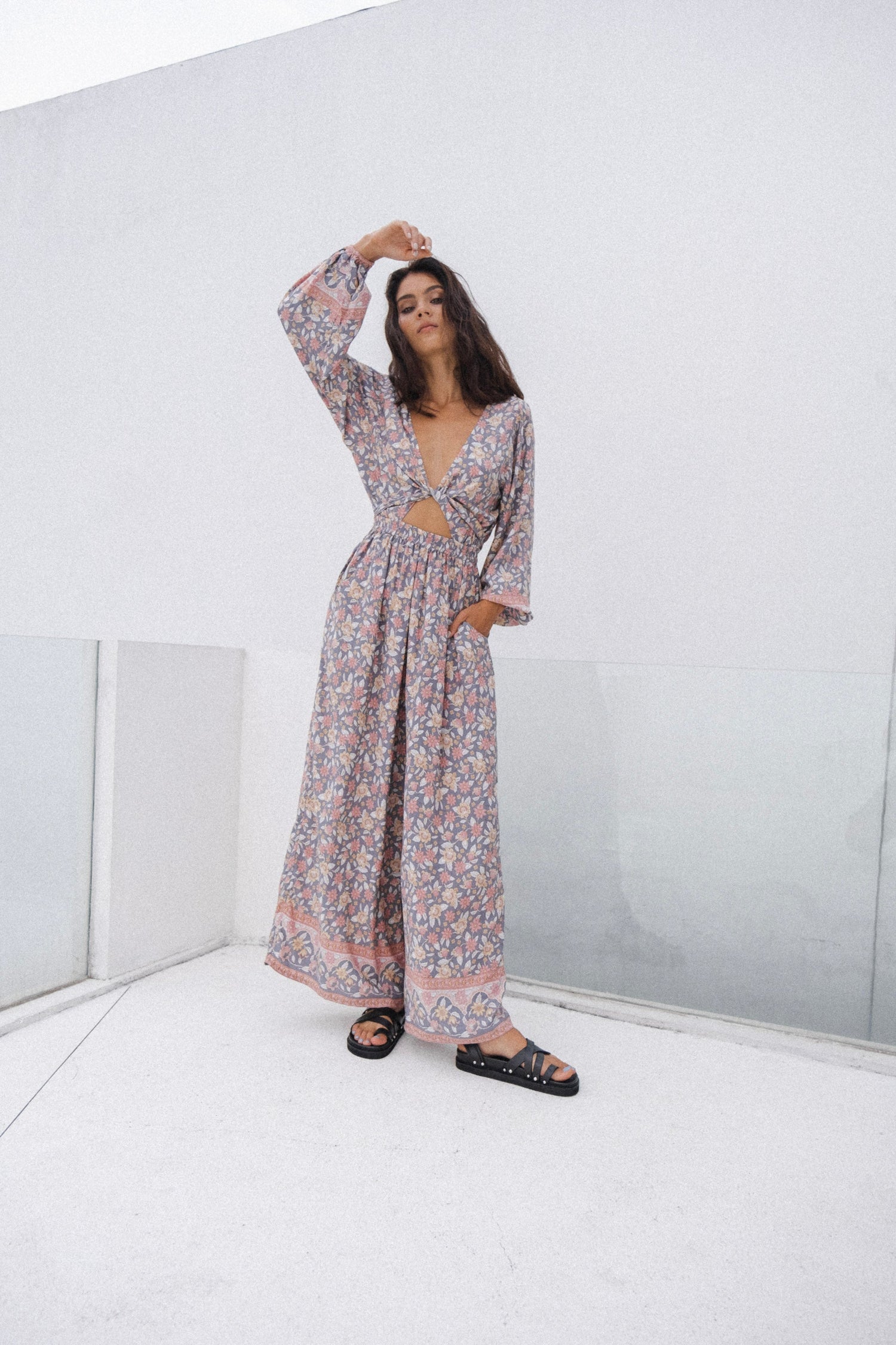 Oasis Motel Jumpsuit {nightshade}