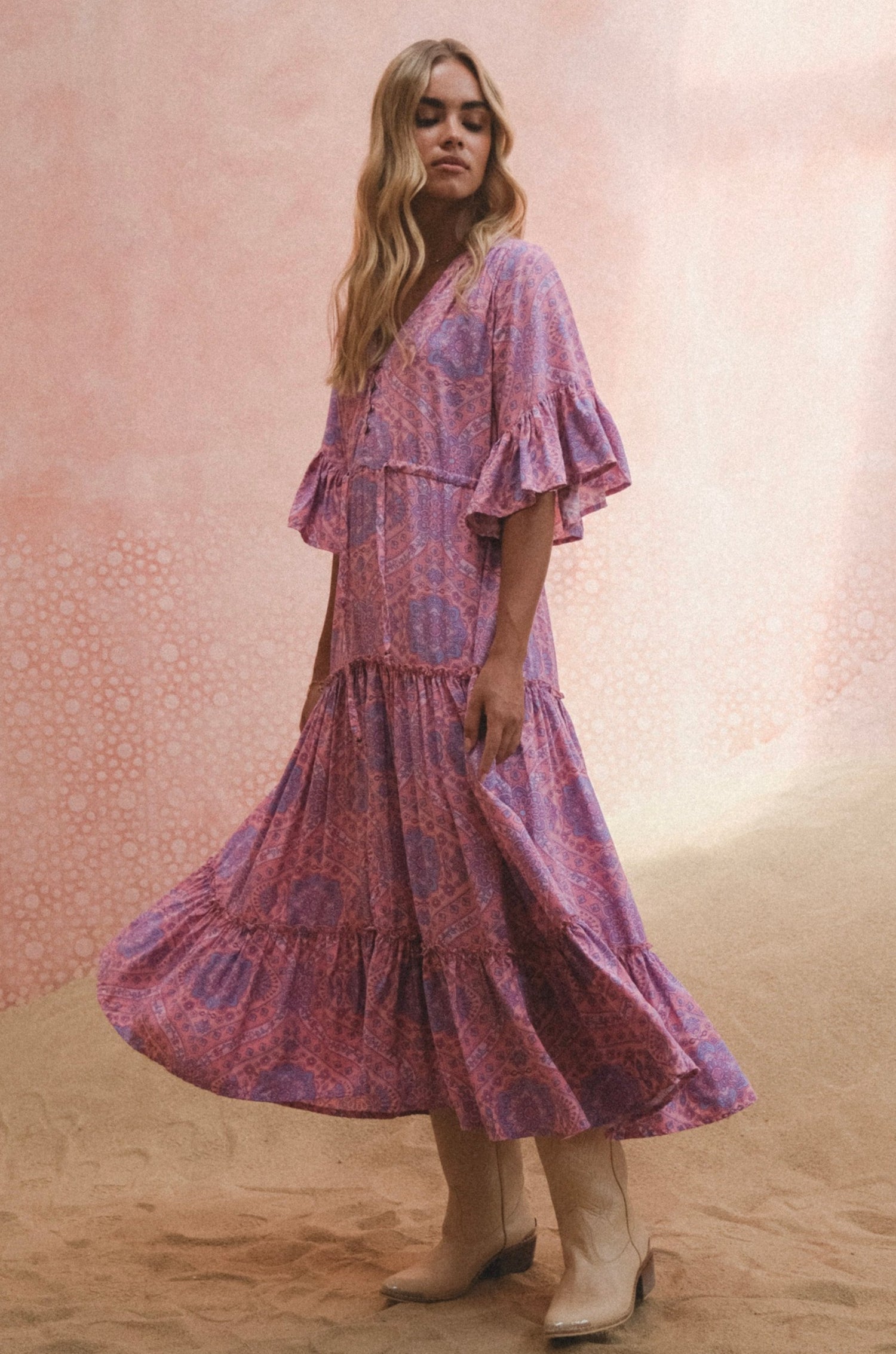 Desert Rain Flutter Gown {violet}