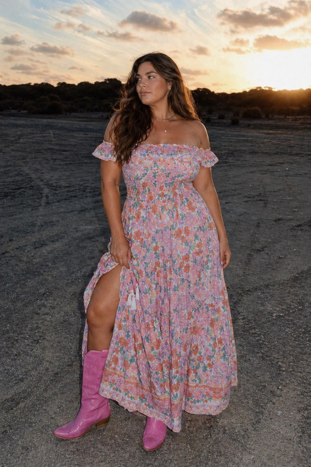 Sunset in Bloom Maxi {Blush}
