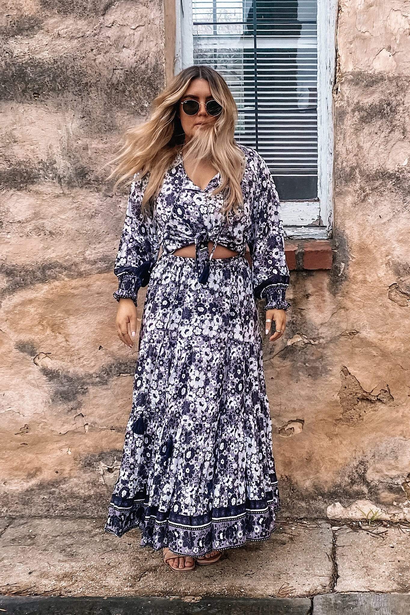 Stardust Maxi Skirt {meteorite}