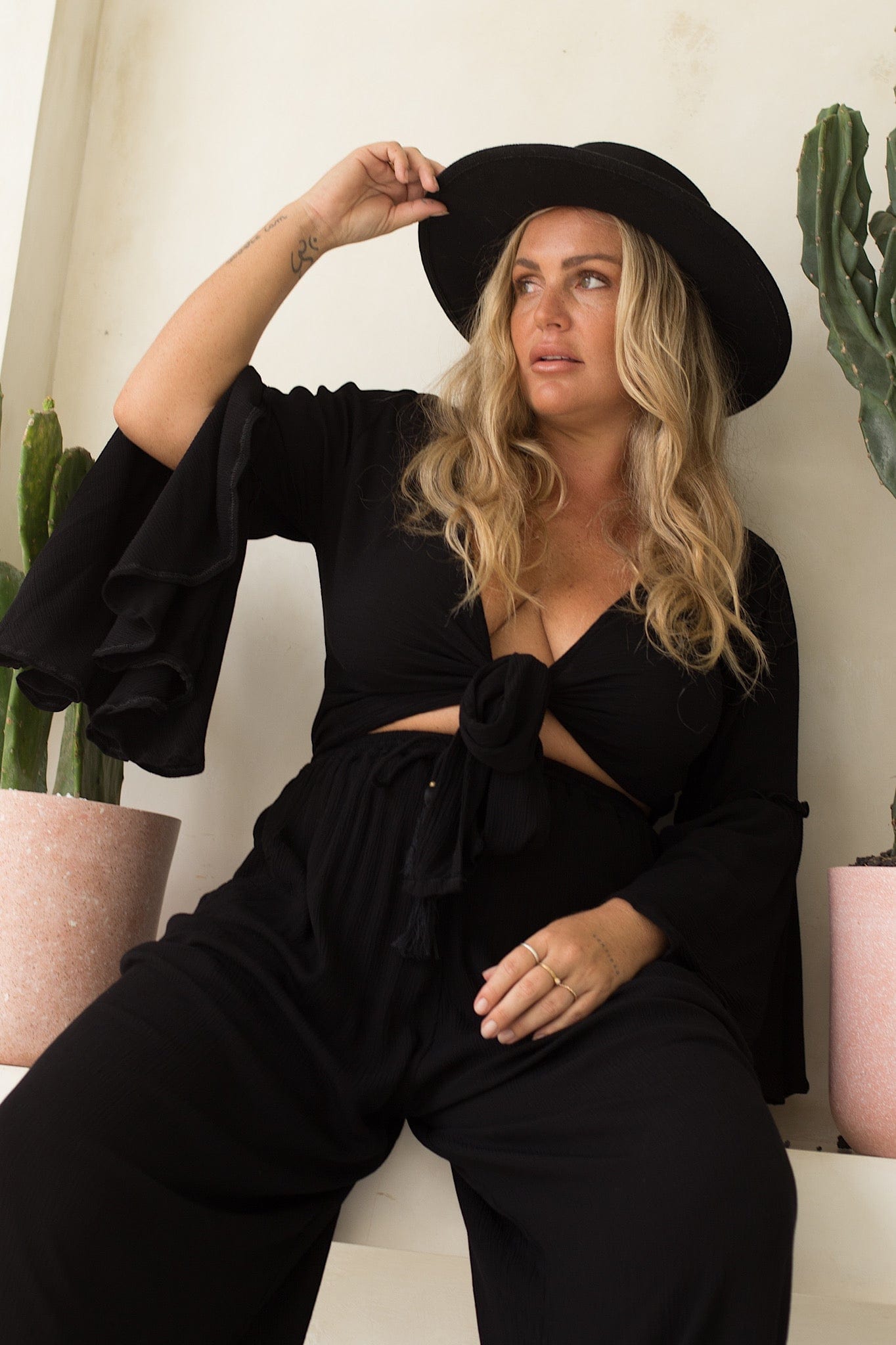 Dreams Wide Leg Pants {onyx}