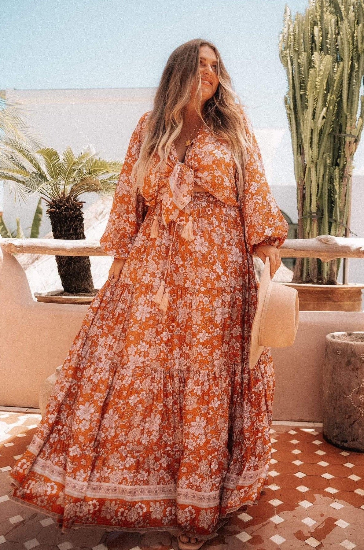 Southern Sun Maxi Skirt {amber}