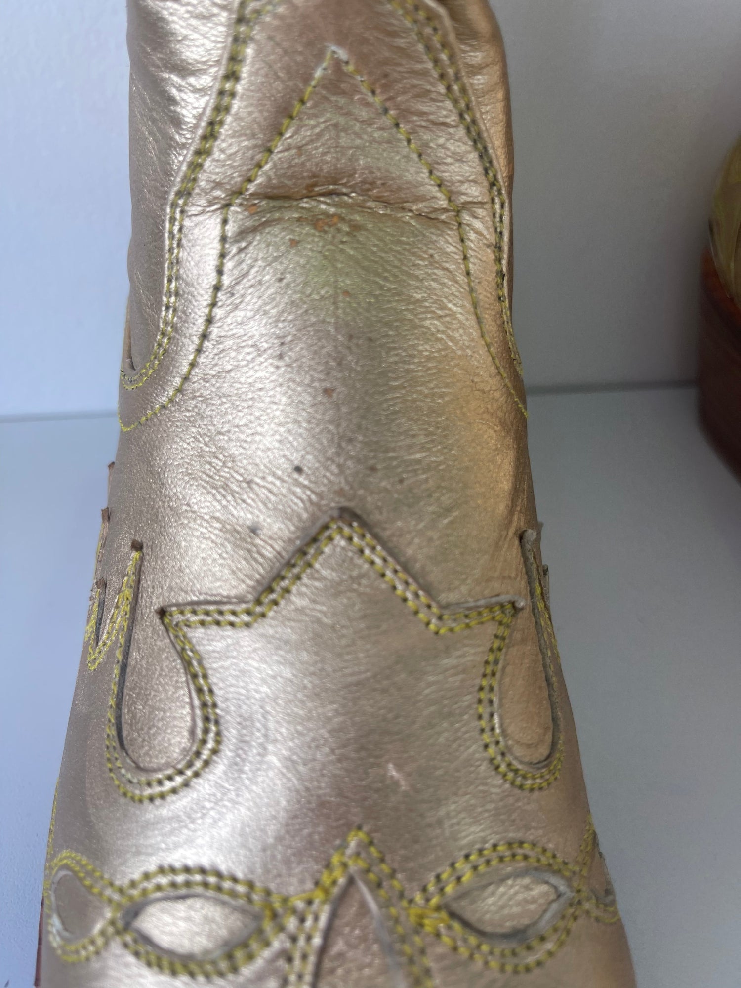 Leather Yellow Stone Boot