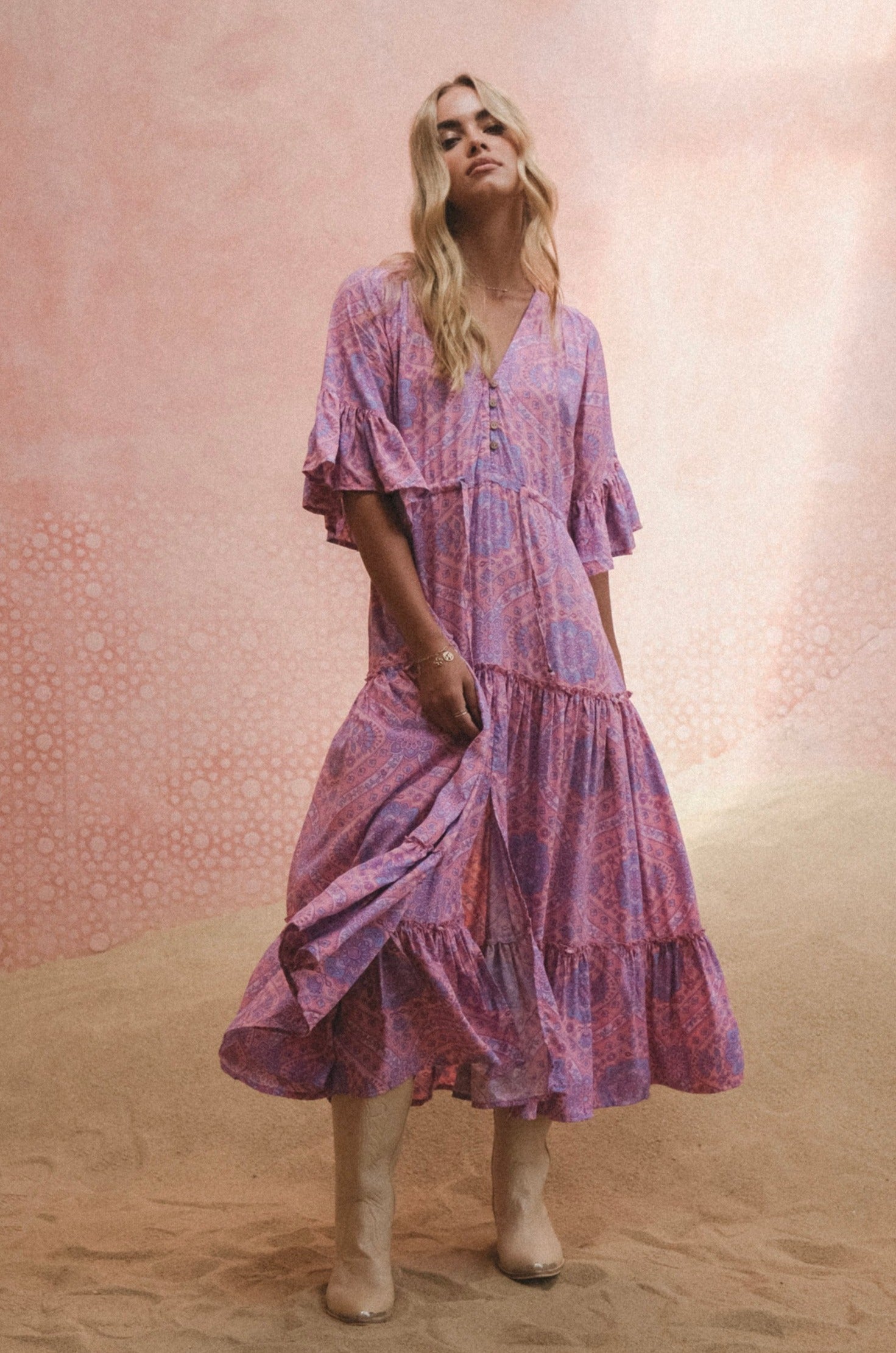 Desert Rain Flutter Gown {violet}