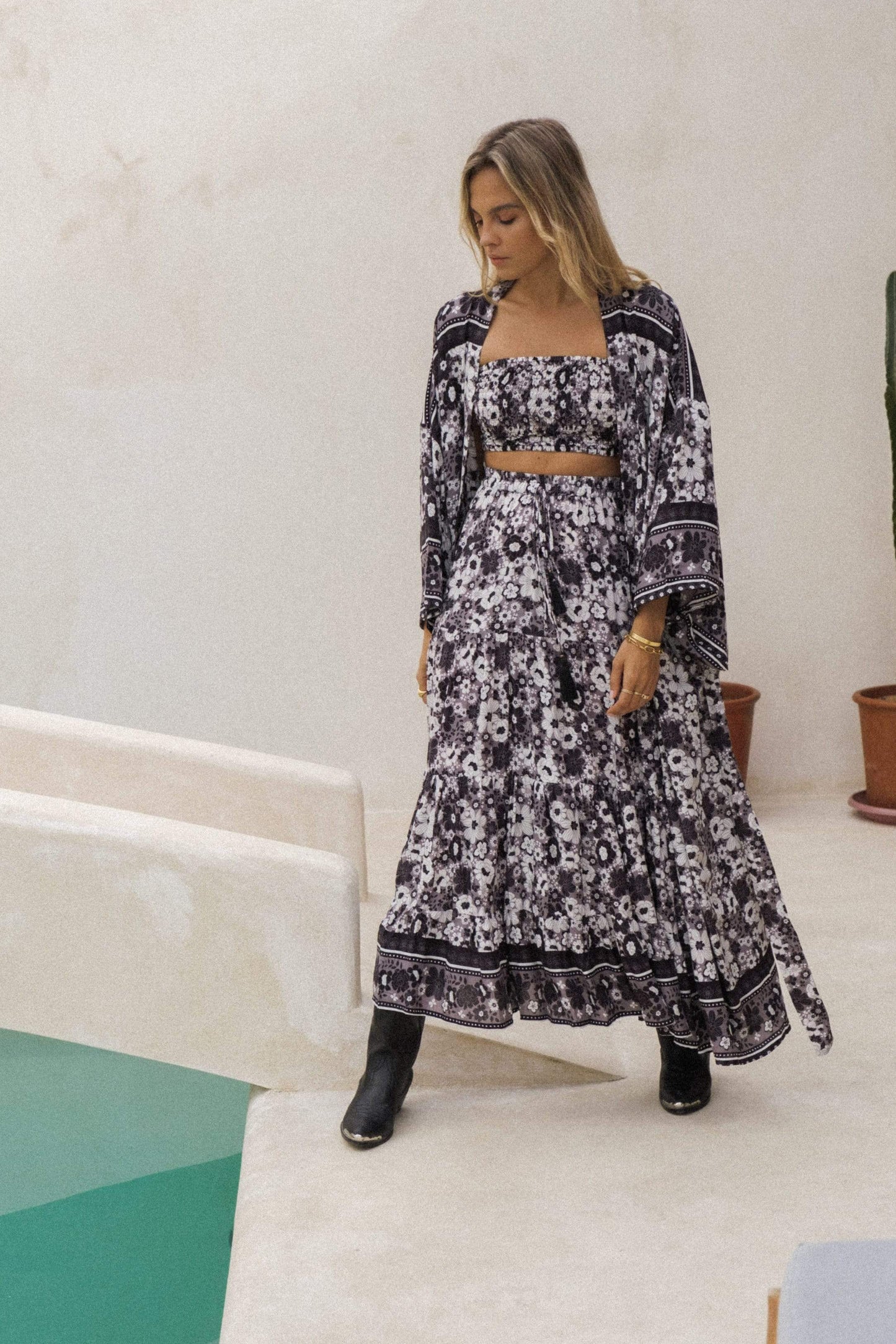 Stardust Maxi Skirt {meteorite}