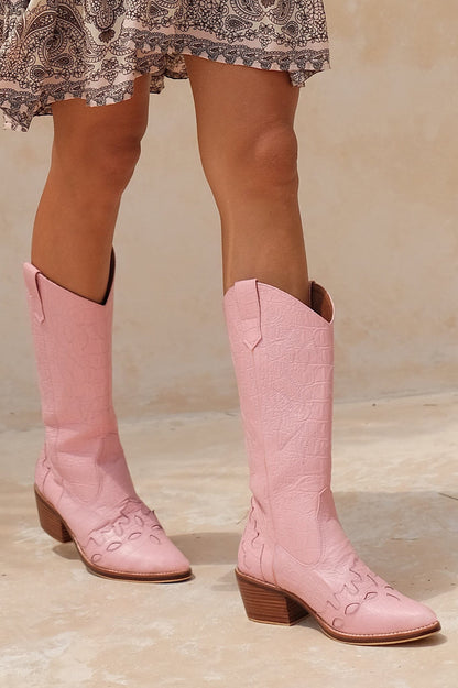 The Zephyr Cowboy Boot Faux Leather