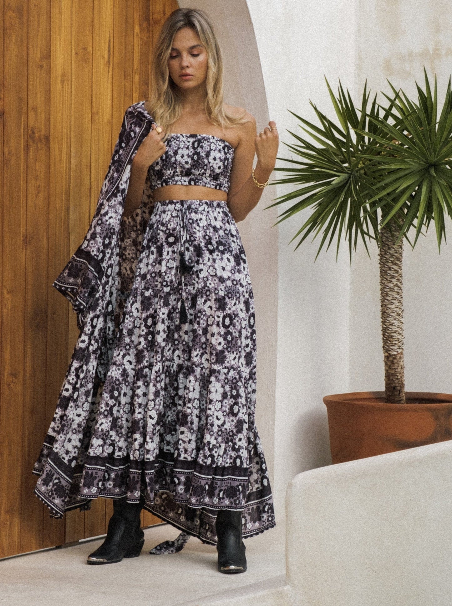 Stardust Maxi Skirt {meteorite}