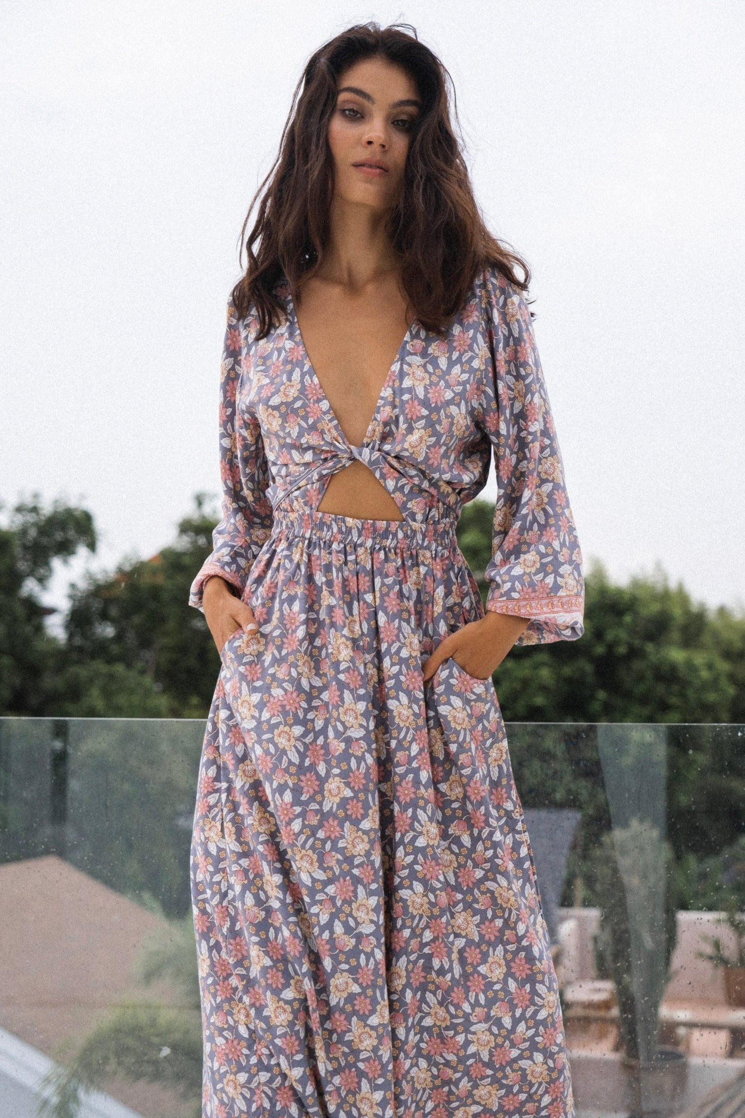 Oasis Motel Jumpsuit {nightshade}