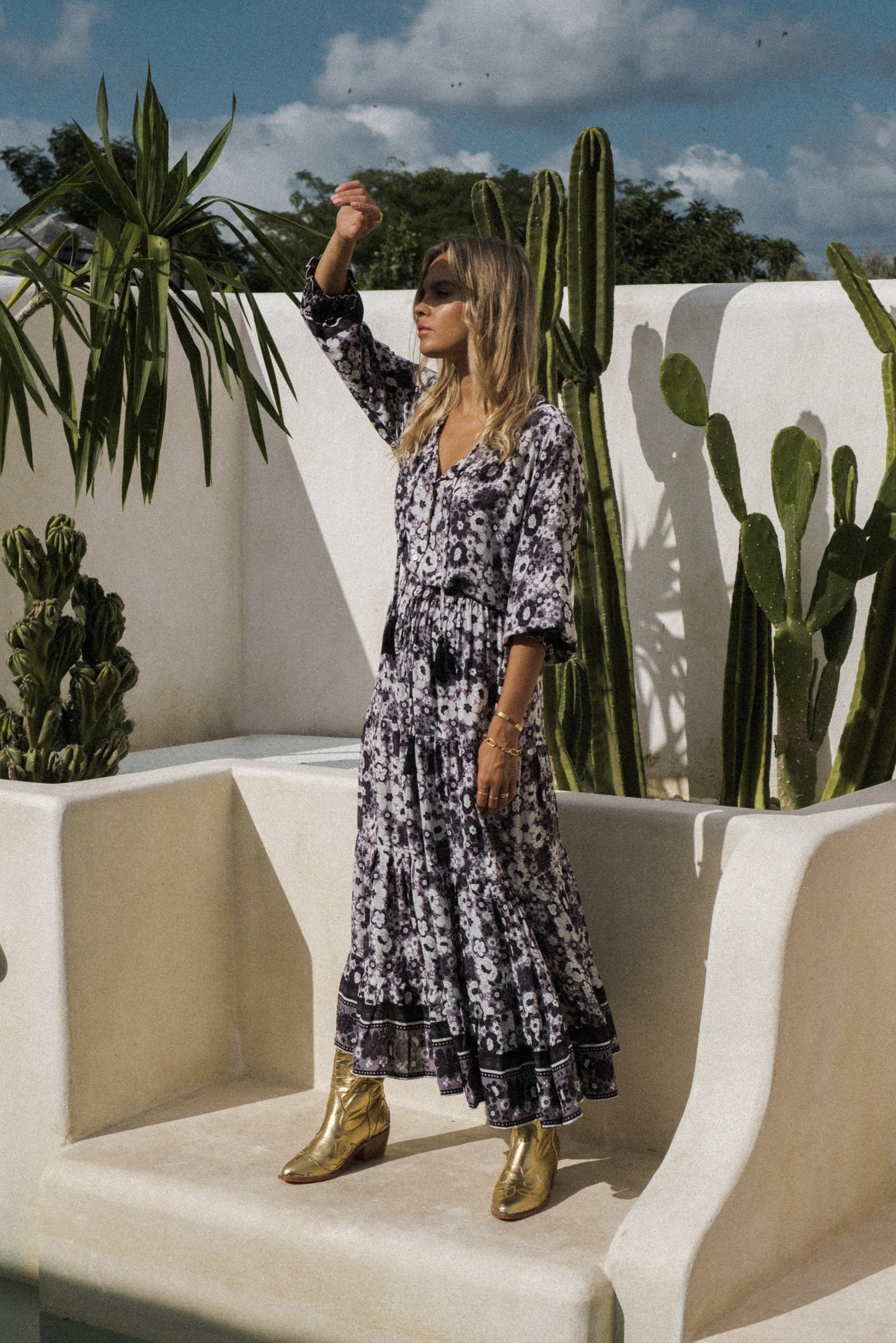 Stardust Maxi Skirt {meteorite}