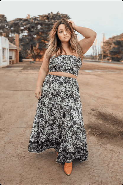Stardust Maxi Skirt {meteorite}