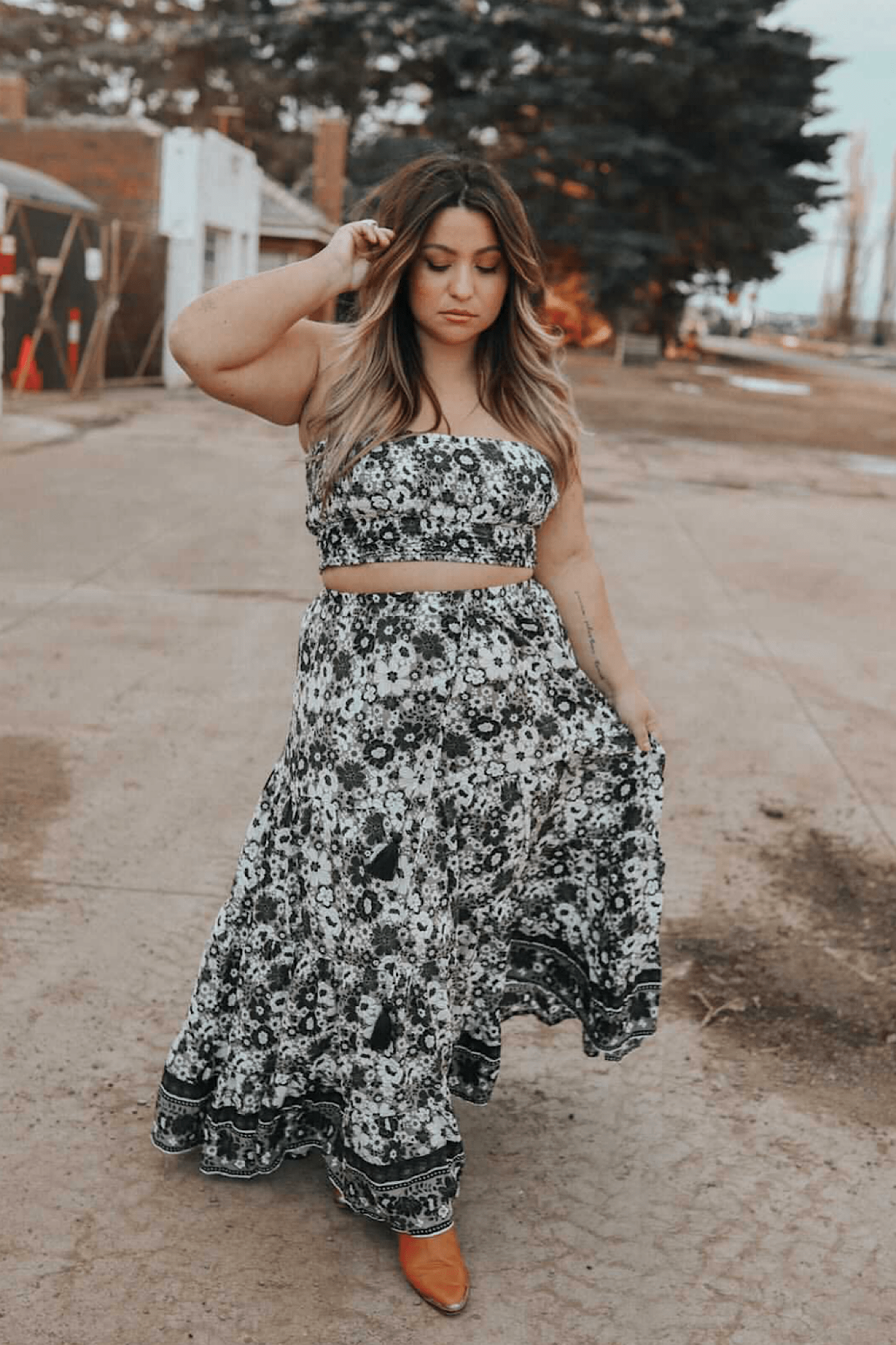 Stardust Maxi Skirt {meteorite}