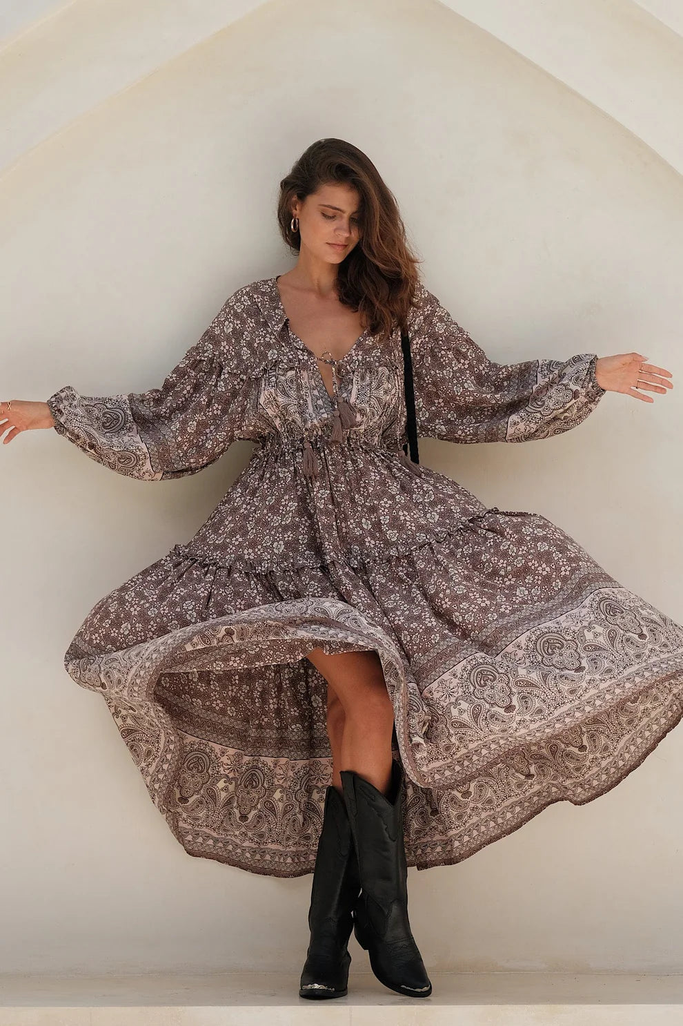 Celestial Boho Gown (Storm)