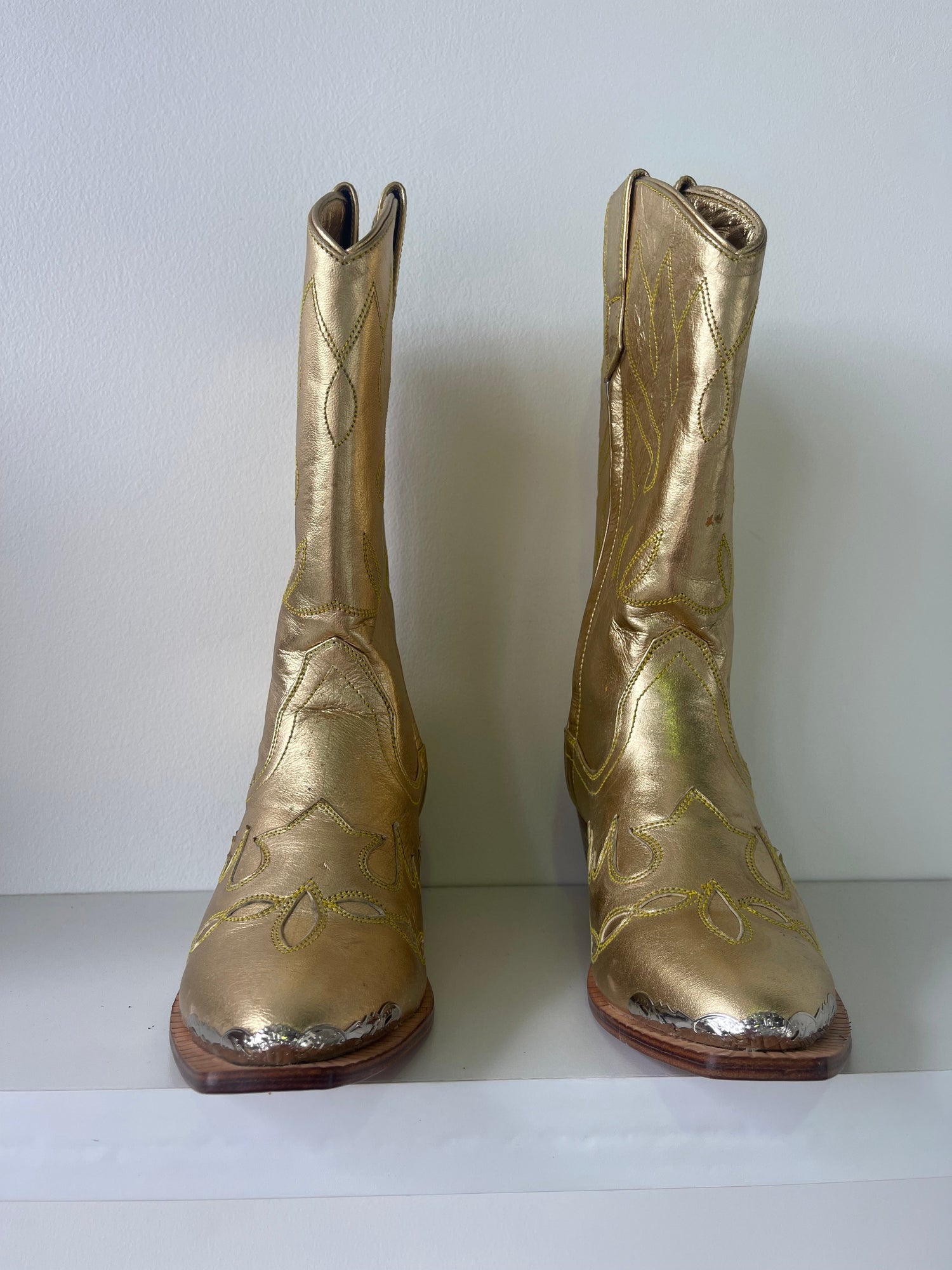 Leather Yellow Stone Boot