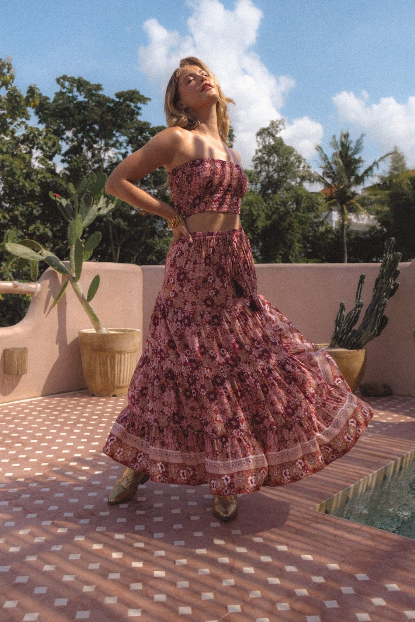 Fade Into You Maxi Skirt {mulberry}