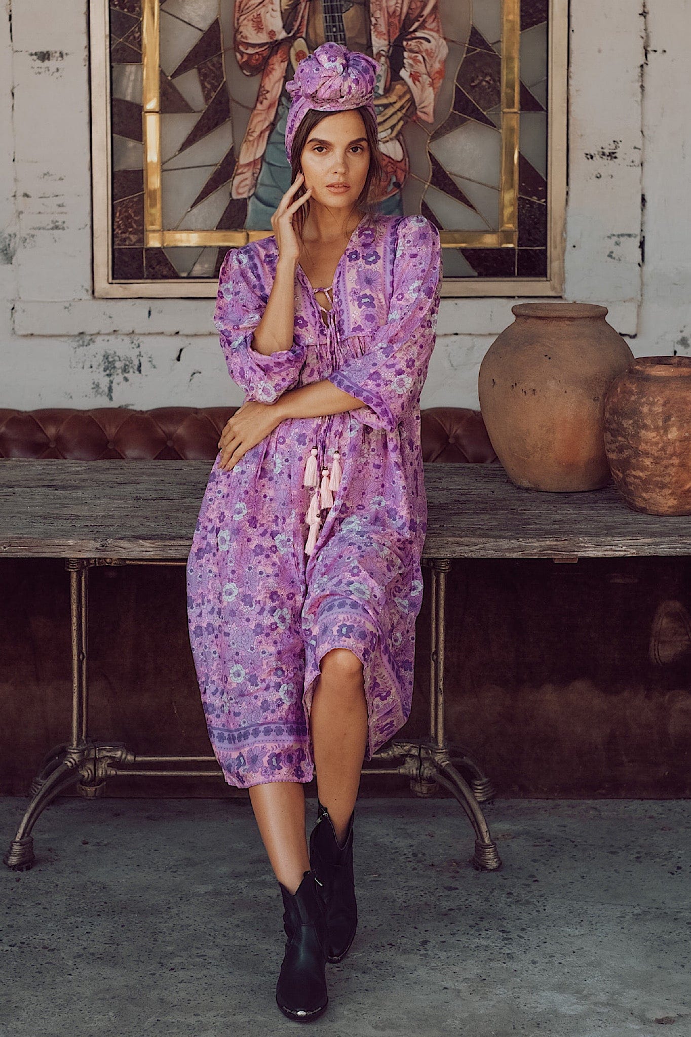 Endless Journey Boho Dress {lavender}