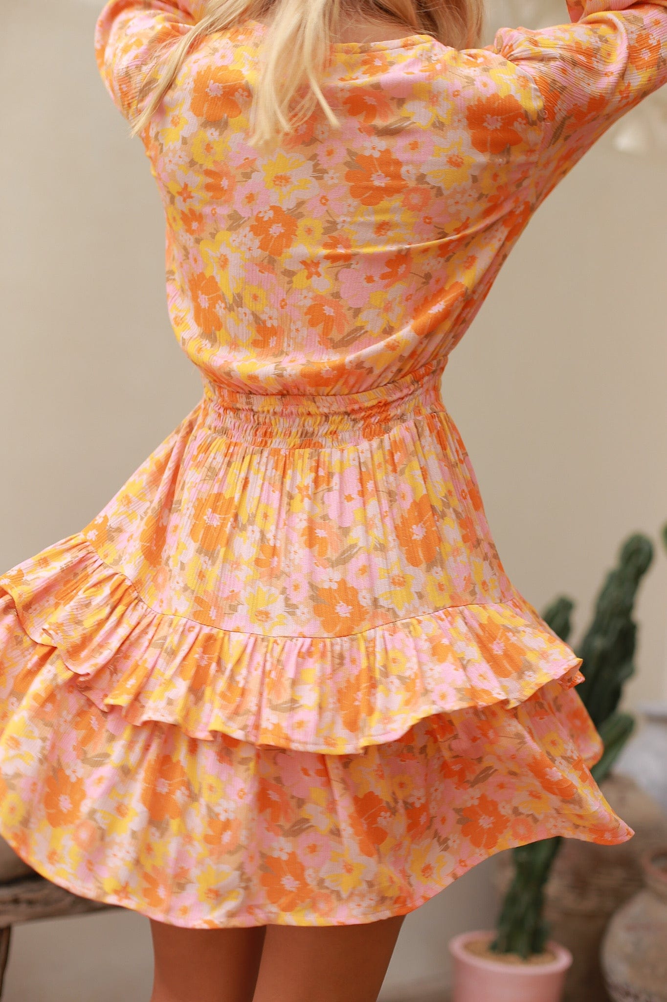 Golden Hour Cutout Dress {peach}